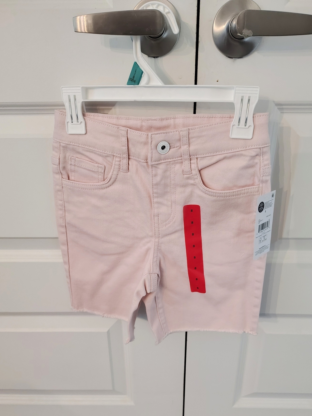 Girls' Light Pink Denim Bermuda Shorts
